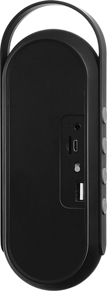 Колонка QUMO X4 (6W, портативная, аккумулятор 1500mAh, Bluetooth v.4.0, микрофон, громкая связь, AUX, USB, MicroSD до 32Gb, FM, MP3, black)