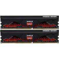 Память DDR4 16Gb PC25600, 3200MHz, AMD (R9S416G3206U2K, 2x8Gb, 1.35V, black-red)