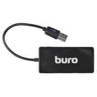 USB 2.0 HUB Buro BU-HUB4-U2.0-Slim (4 порта, black)