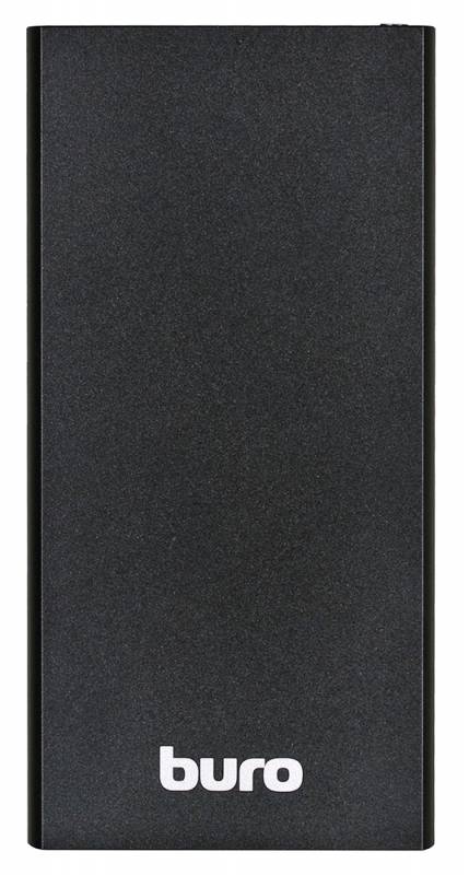 Внешний аккумулятор Buro RA-12000-AL-BK (литий-полимерный, 12000mAh, 2*USB - 3A, вход 1.5А, black)