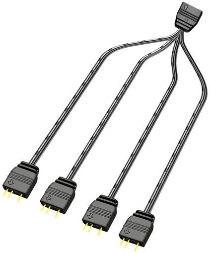 Контроллер ARGB (AR-1, SATA, 5V, 3pin, + разветвитель, black) COOLMOON