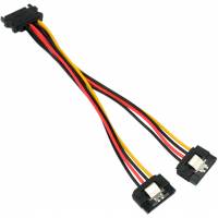 Разветвитель питания SATA -> 2xSATA (CC-SATAM2F-20CM, 0,20m, защёлки) Cablexpert