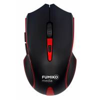 Мышь беспроводная FUMIKO FWM-02BR (optical, 2400dpi, 2xAAA, black-red)