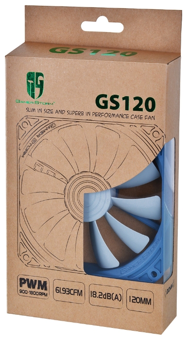 Вентилятор DEEPCOOL GS120 (120x120x20mm, Hydro, 900-1800rpm, 18-32dBa, 3+4pin, PWM, grey) RTL