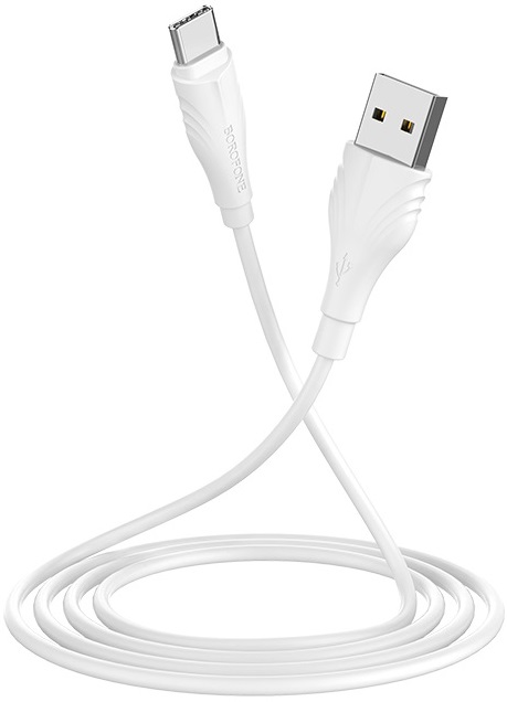 Кабель USB 2.0 Am - Type-C 1.0m (BX18, 3A, white) Borofone