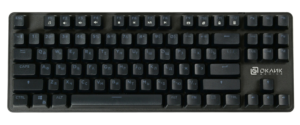 Клавиатура Oklick 969G SHOTGUN (USB, механическая, регулируемая подсветка, игровая, black)
