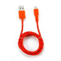 Кабель USB 2.0 Am - micro USB 1.0m (KC-mUSB2nr, нейлоновая оплетка, red) Konoos