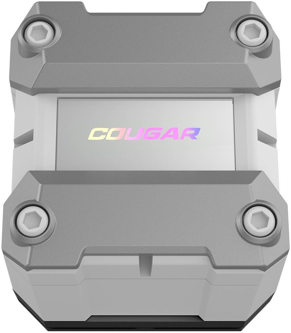 Водяное охлаждение Cougar Poseidon Ultra ARGB 240 (1150/1151/1155/1156/1200/1700/1851/AM3/AM4/AM5, Радиатор: Al, Водоблок: Cu, 2 вентилятора: Hydro, 120mm, 500-2200rpm, <32dBa, 4pin, PWM, ARGB,  Помпа: 3000rpm, 3pin, 250W, ARGB, white) RTL