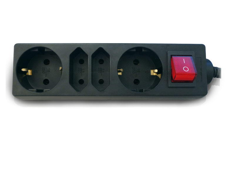 Сетевой фильтр PC Pet (AP02009-5-BK, 4 розетки, 5 метров, black) OEM
