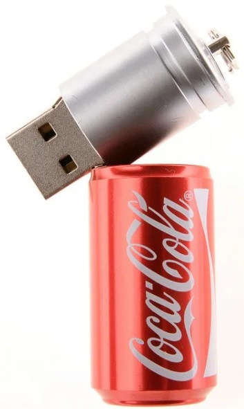 Флеш накопитель - Брелок USB 2.0 32Gb (банка Coca-Cola)