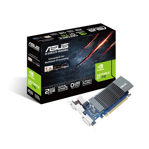 Видеокарта ASUS GF GT710 2Gb (GT710-SL-2GD5-BRK, 64bit, GDDR5, DVI+HDMI+CRT) RTL