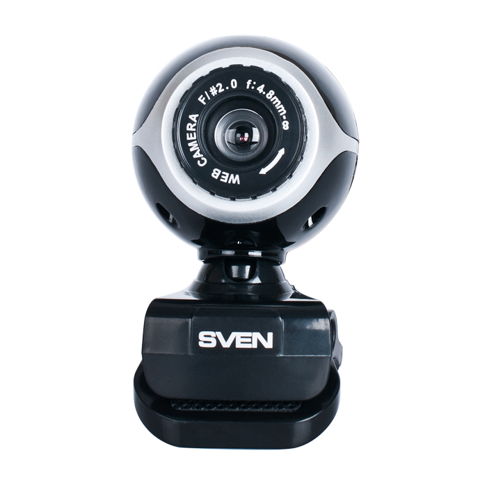 Web-камера Sven IC-300 (0.3Mpx, 640x480, микрофон, универсальное крепление, black)