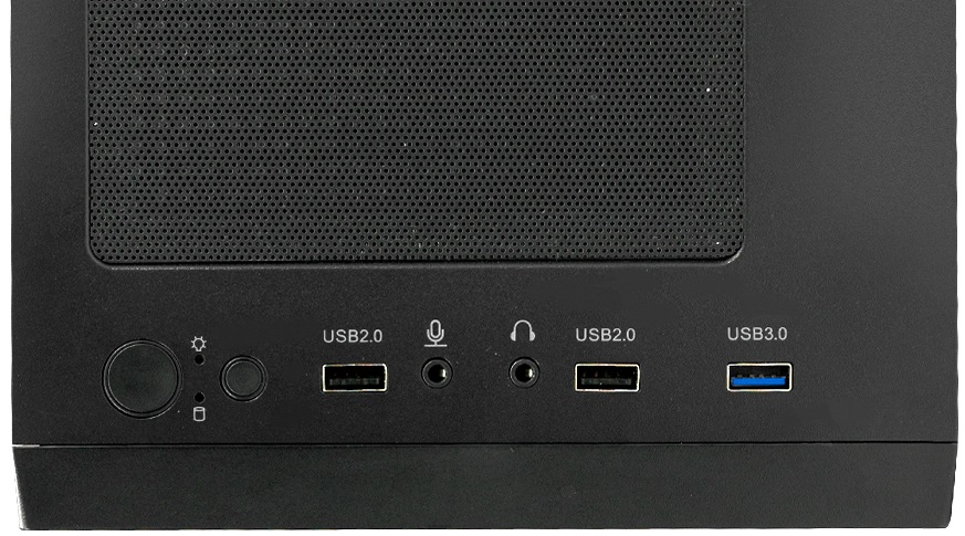 Корпус XASTRA A307M 2BK SI (без БП, mATX, USB3.0, 2x Fan, black)