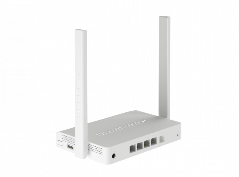 Роутер Keenetic DSL (KN-2010) (Ethernet/ADSL, 300Mbps, 2.4GHz, 4 ports, 100Mbps, 2 внешние несъёмные антенны 5dBi, USB, USB Printer/FTP Server/3G/4G/YOTA, white-grey)