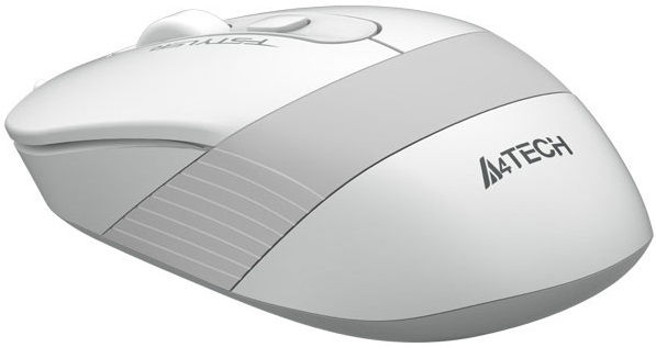 Мышь беспроводная A4Tech Fstyler FG10S (optical, 2000dpi, AA, бесшумный клик, white-grey)