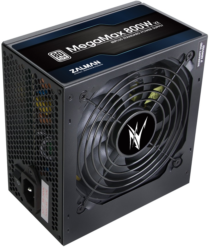 Блок питания ZALMAN 800W (ZM800-TXII v2, 80+, 120mm, 20+4+8+4+4pin, 4*PCI-E 6+2pin, 8*SATA, 4*HDD, 1*FDD) RTL