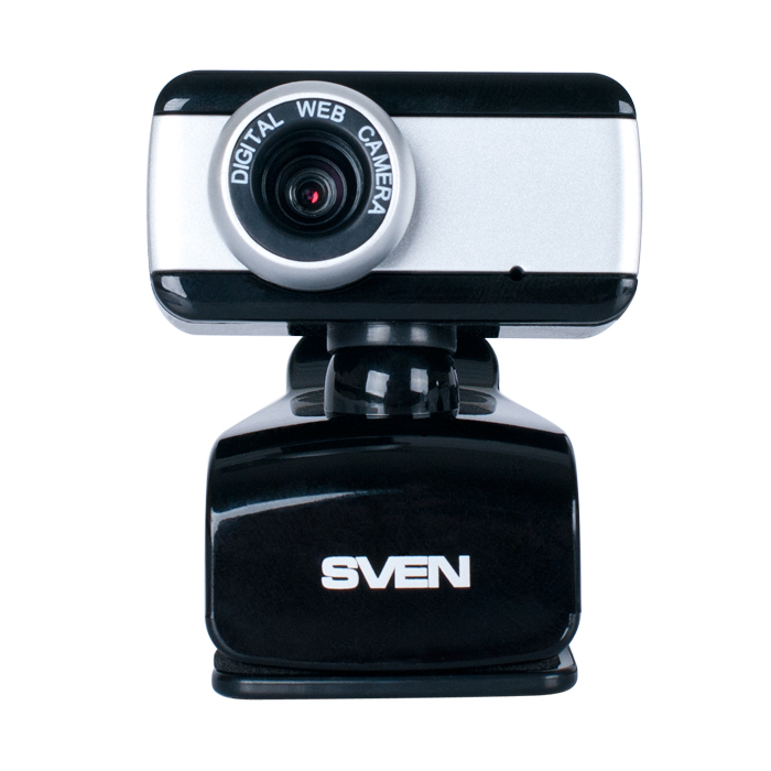 Web-камера Sven IC-320 (0.3Mpx, 640x480, микрофон, универсальное крепление, black-silver)