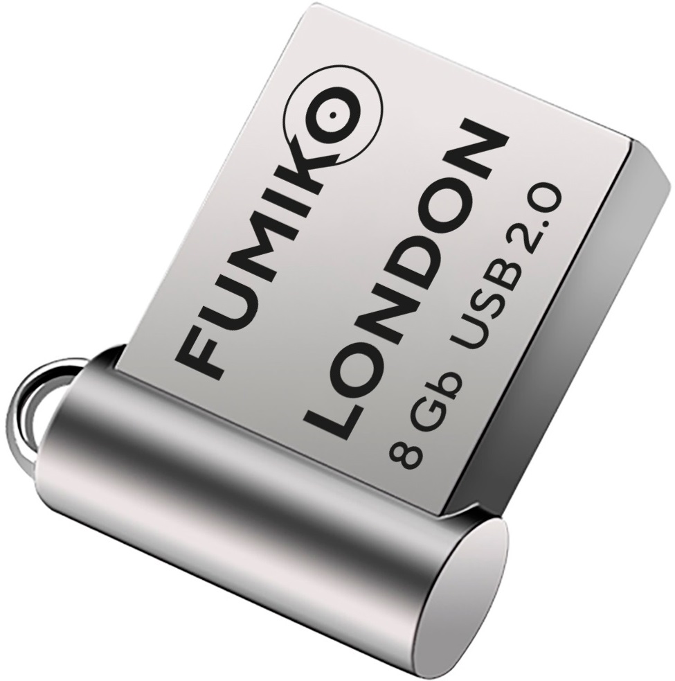 Флеш накопитель USB 2.0 8Gb FUMIKO LONDON (FLO-02, silver)