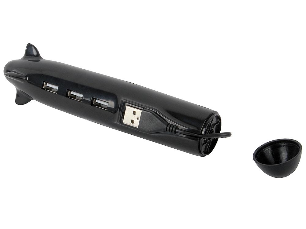 Картридер / USB HUB (5 портов) Konoos (UK-40 Подводная лодка, SDHC, microSD, miniSD, MS, MMC, xD, black, USB 2.0)