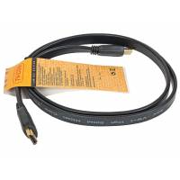 Кабель HDMIm-HDMIm 3.0m (CG200F, ver.2.0, плоский, с позолоченными контактами, black) TV-COM