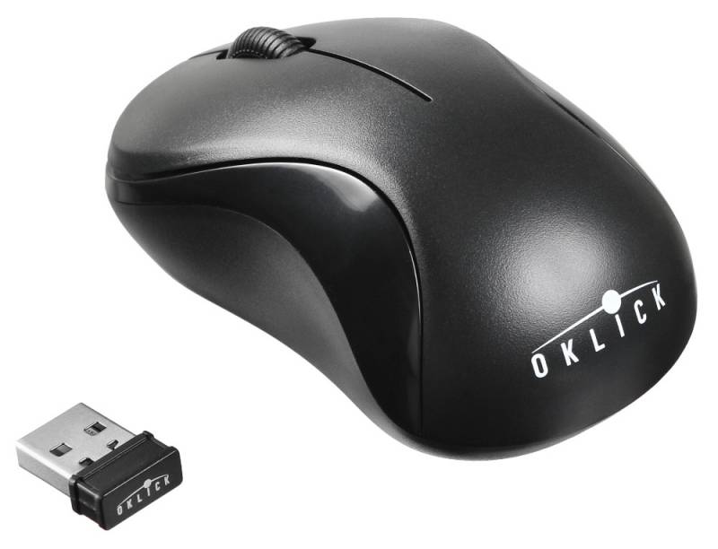 Мышь беспроводная Oklick 605SW (optical, 1200dpi, AAA, black)