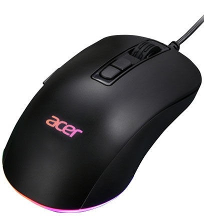 Мышь Acer OMW135 (ZL.MCEEE.-19) (USB, optical, 6400dpi, игровая, RGB подсветка, 1.5m, soft-touch, black)