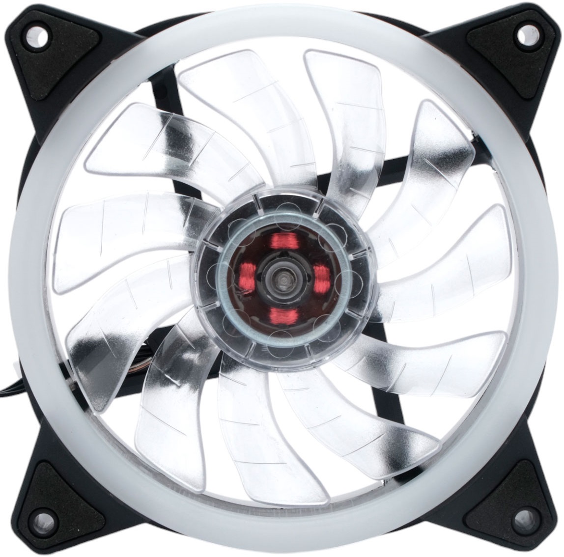 Вентилятор Gembird D12025S12L-B (120x120x25mm, Hydro, 1200rpm, 21dBa, 3+4pin, blue LED, black-white) RTL