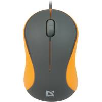 Мышь Defender Accura MS-970 (USB, optical, 1000dpi, soft-touch, 1.5m, grey-yellow)
