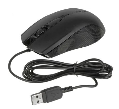 Мышь A4Tech OP-760 (USB, optical, 1200dpi, 1.5m, black)