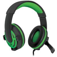 Наушники Defender Warhead G-300 (полноразмерные закрытые, c микрофоном, игровые, 2.5m, black-green)