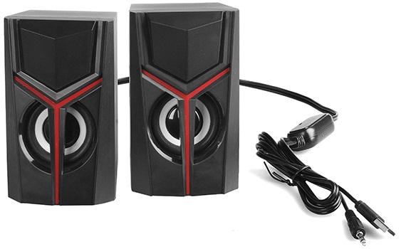 Колонки QUMO TRON AS007 (10W, USB, RGB подсветка, black)