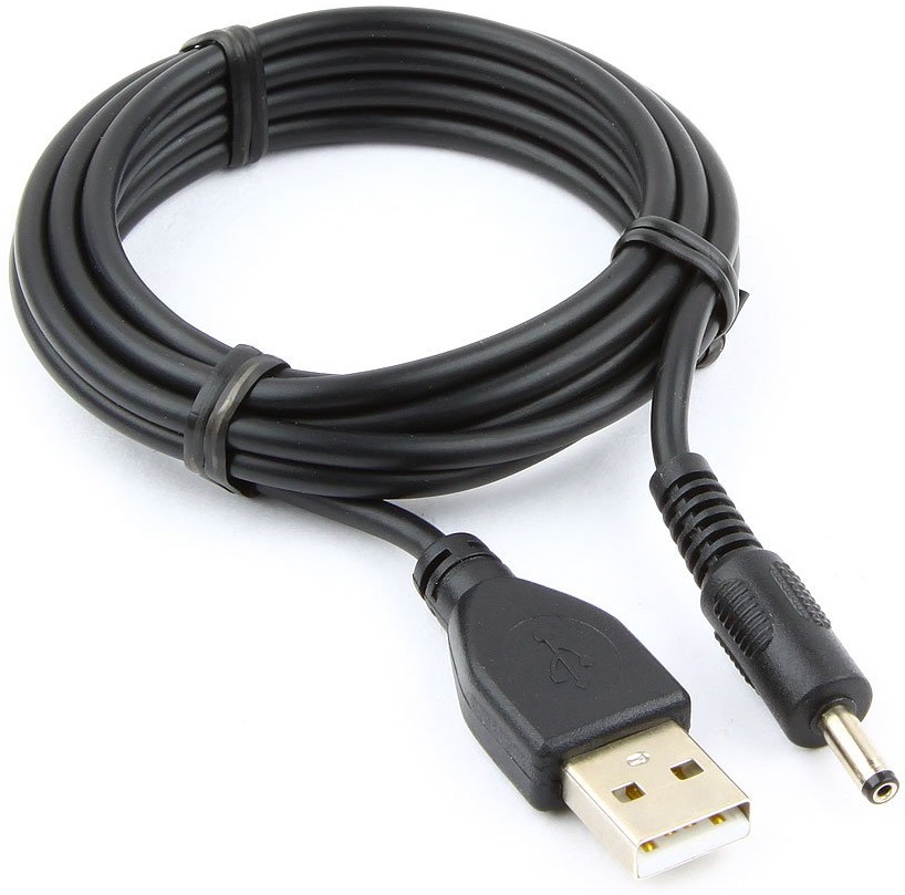 Кабель USB 2.0 - 3.5mm Power Plug 1.8m (CC-USB-AMP35-6-N, медь, дополнительное питание устройств от USB порта, пакет, black) Cablexpert