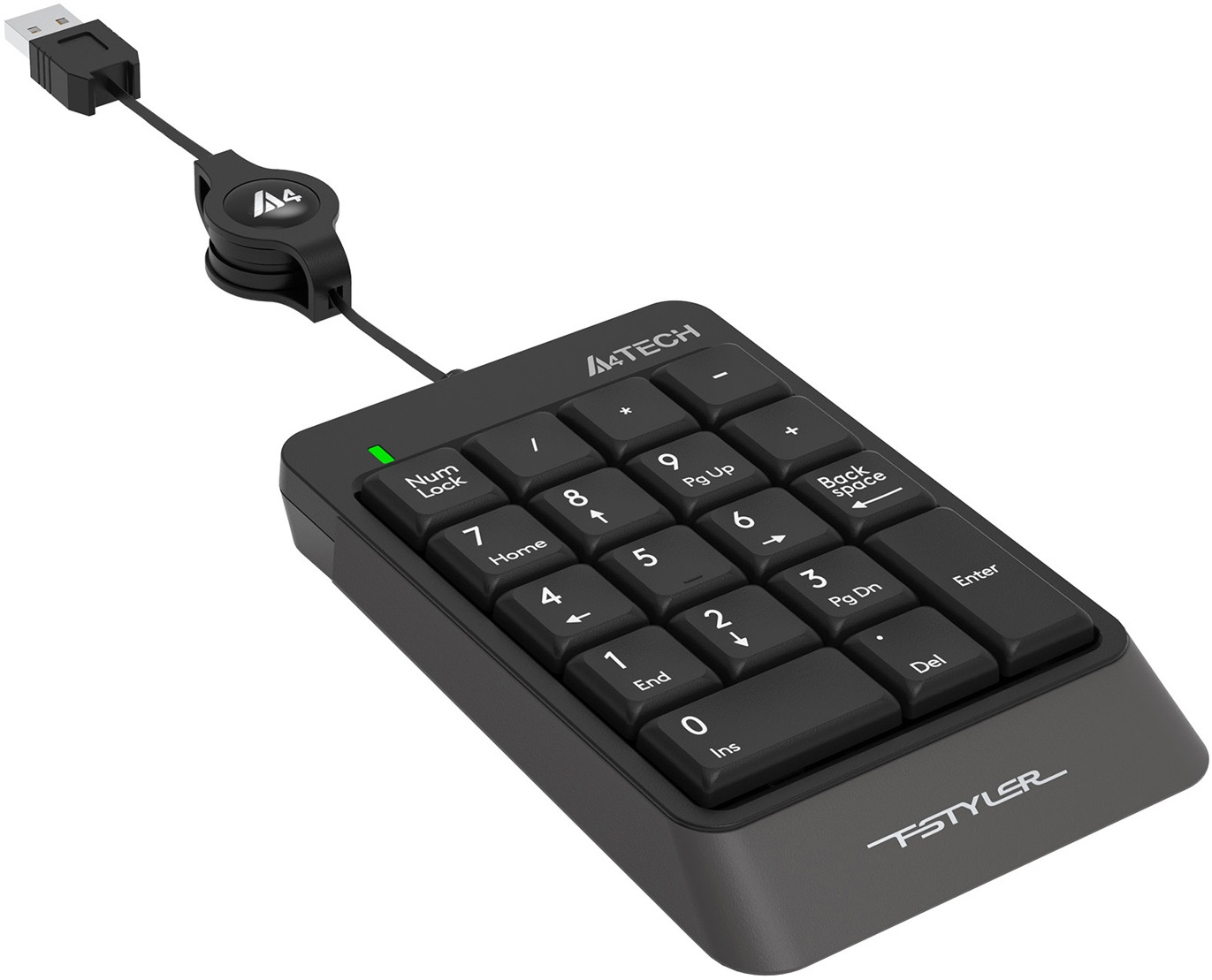 Цифровой блок A4Tech Fstyler FK13 (USB, 0.7m, black-grey)