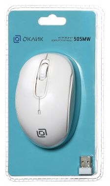 Мышь беспроводная Oklick 505MW (optical, 1000dpi, AA, white)