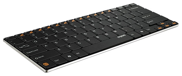 Клавиатура беспроводная Rapoo E6100 (Bluetooth, мультимедийная, ультратонкая, с основой из нержавеющей стали, black)