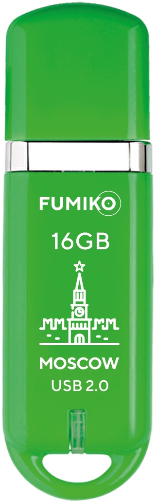 Флеш накопитель USB 2.0 16Gb FUMIKO MOSCOW (FMW-18, 30MB/s, green)