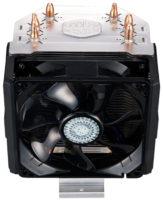 Вентилятор COOLER MASTER Hyper 103 (1150/1155/1156/775/AM2/AM3/FM1/FM2, 92mm, Al+Cu, 2200rpm, 17dBa, 3 тепловые трубки, 4pin, 180W, PWM, blue LED) RTL