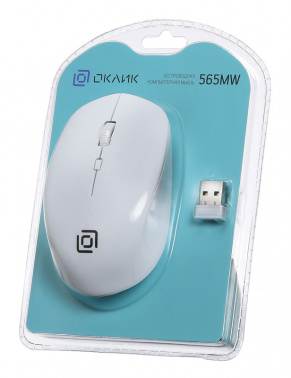 Мышь беспроводная Oklick 565MW (optical, 1600dpi, AA, white)