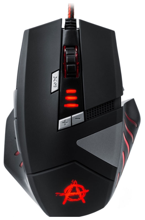 Мышь Oklick HAZARD 755G (USB, optical, 3000dpi, игровая, black-silver)