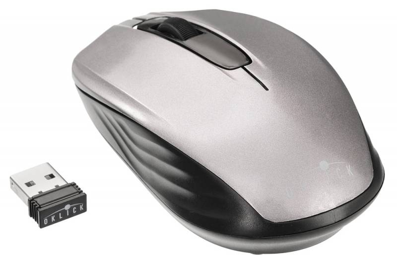 Мышь беспроводная Oklick 475MW (optical, 1200dpi, AA, grey-black)