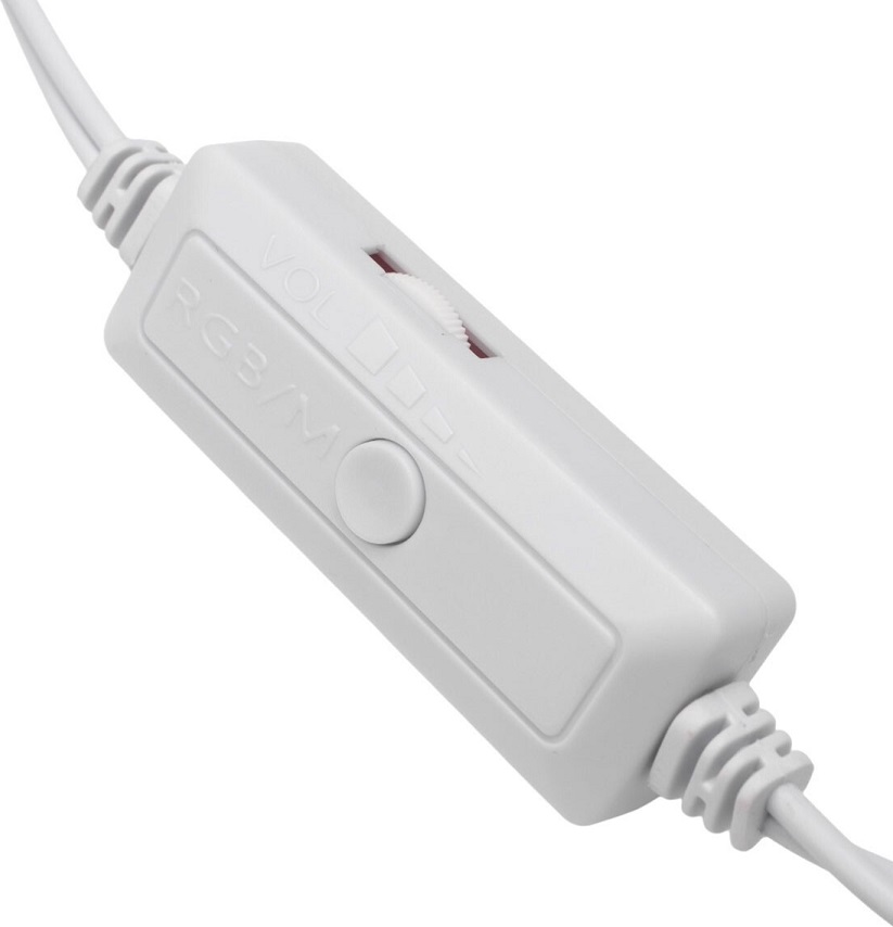 Колонки Gembird SPK-305-W (10W, USB, RGB подсветка, 1.25m, white)