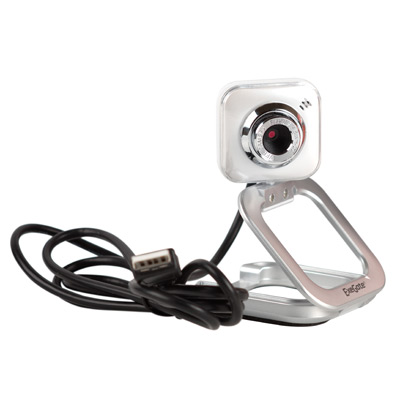 Web-камера ExeGate CM-217 (0.3Mpx, 640x480, без микрофона, универсальное крепление, white-silver)