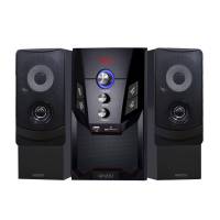 Колонки GINZZU GM-415 (50W, Bluetooth, ПДУ, FM, USB, SD, black)