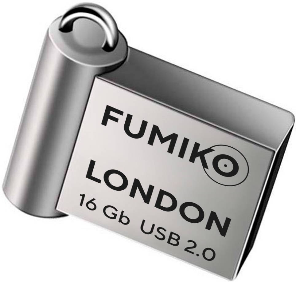 Флеш накопитель USB 2.0 16Gb FUMIKO LONDON (FLO-03, silver)