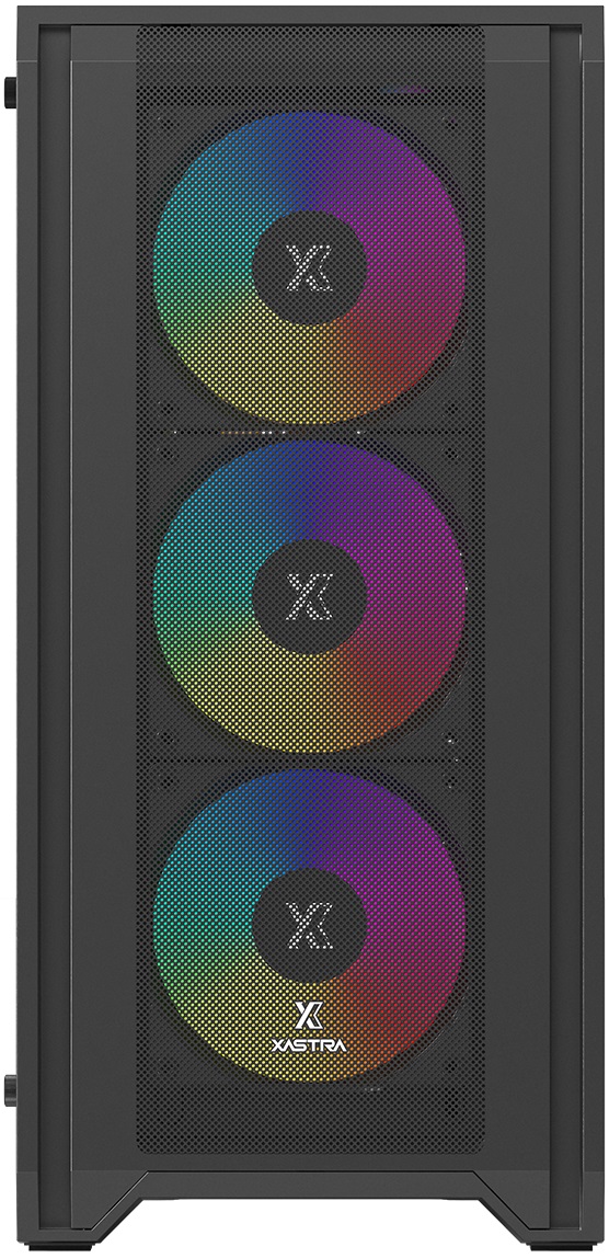 Корпус XASTRA A500 4ARGB (без БП, ATX, USB3.0, 4x ARGB Fan, black)