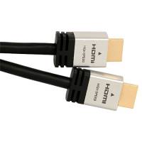 Кабель HDMIm-HDMIm 5.0m (HDMI-17PRO, ver.1.4, с позолоченными контактами, тканевая оплётка, black-gold) Defender