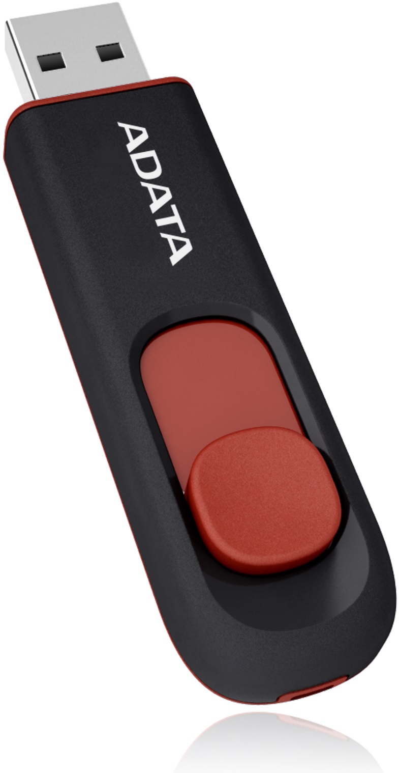 Флеш накопитель USB 2.0 16Gb ADATA C008 (AC008-16G-RKD, black-red)