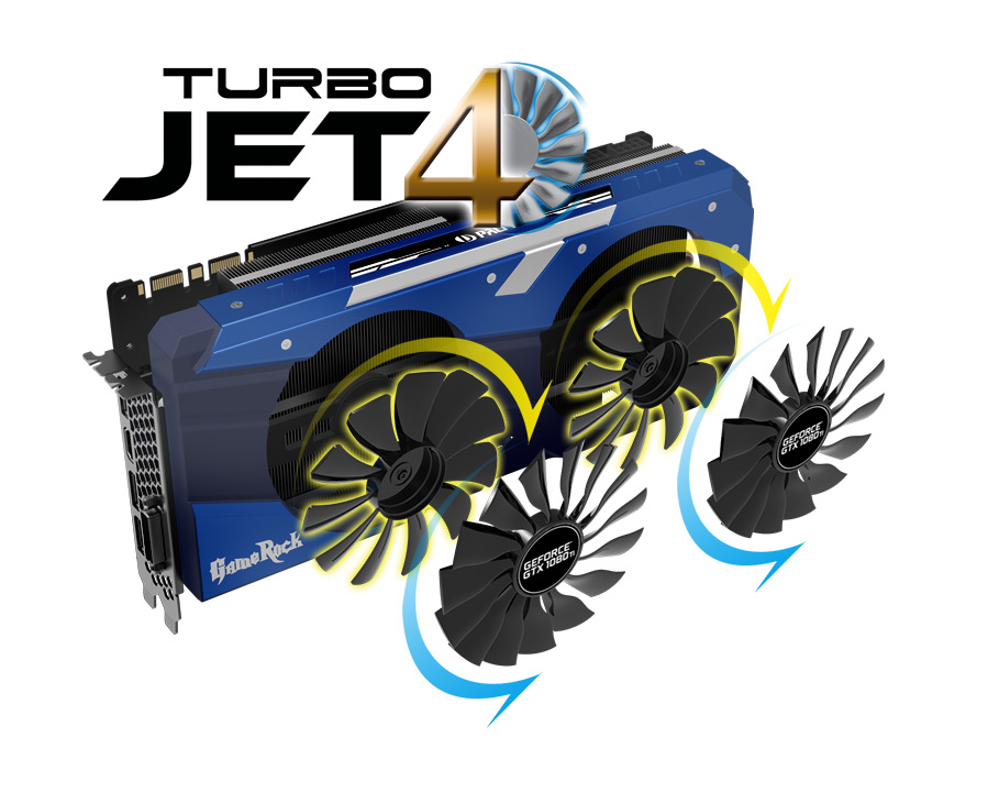 Видеокарта Palit GF GTX1080TI GameRock 11264Mb (352bit, GDDR5X, 3xDP+DVI+HDMI) RTL