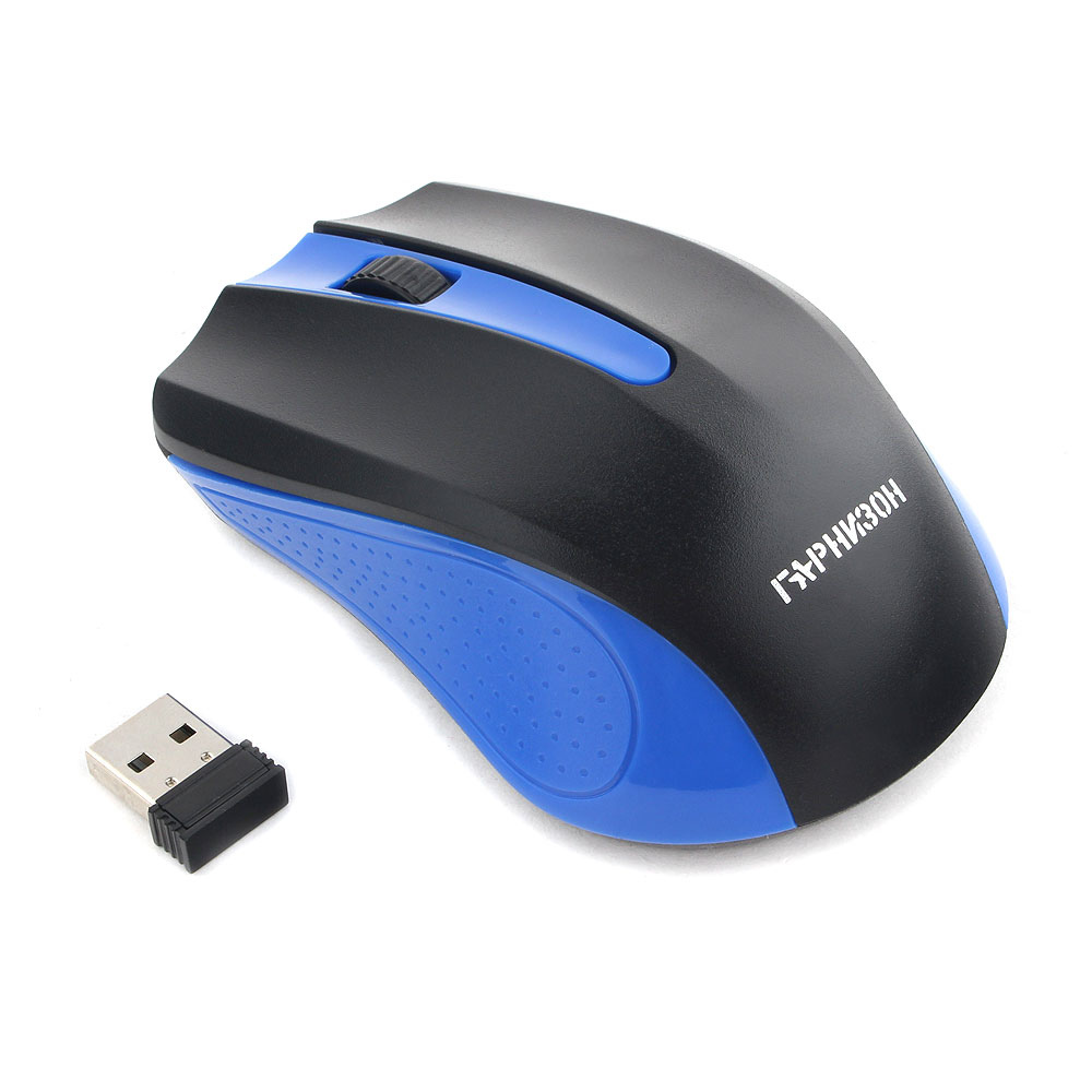 Мышь беспроводная Гарнизон GMW-430B (optical, 1200dpi, 2xAAA, black-blue)