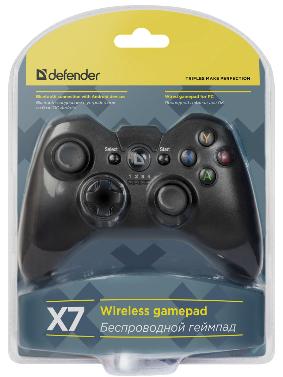 Геймпад Defender X7 (PC/Android, Bluetooth, беспроводной, аккумулятор, вибрация, держатель для смартфонов, black)